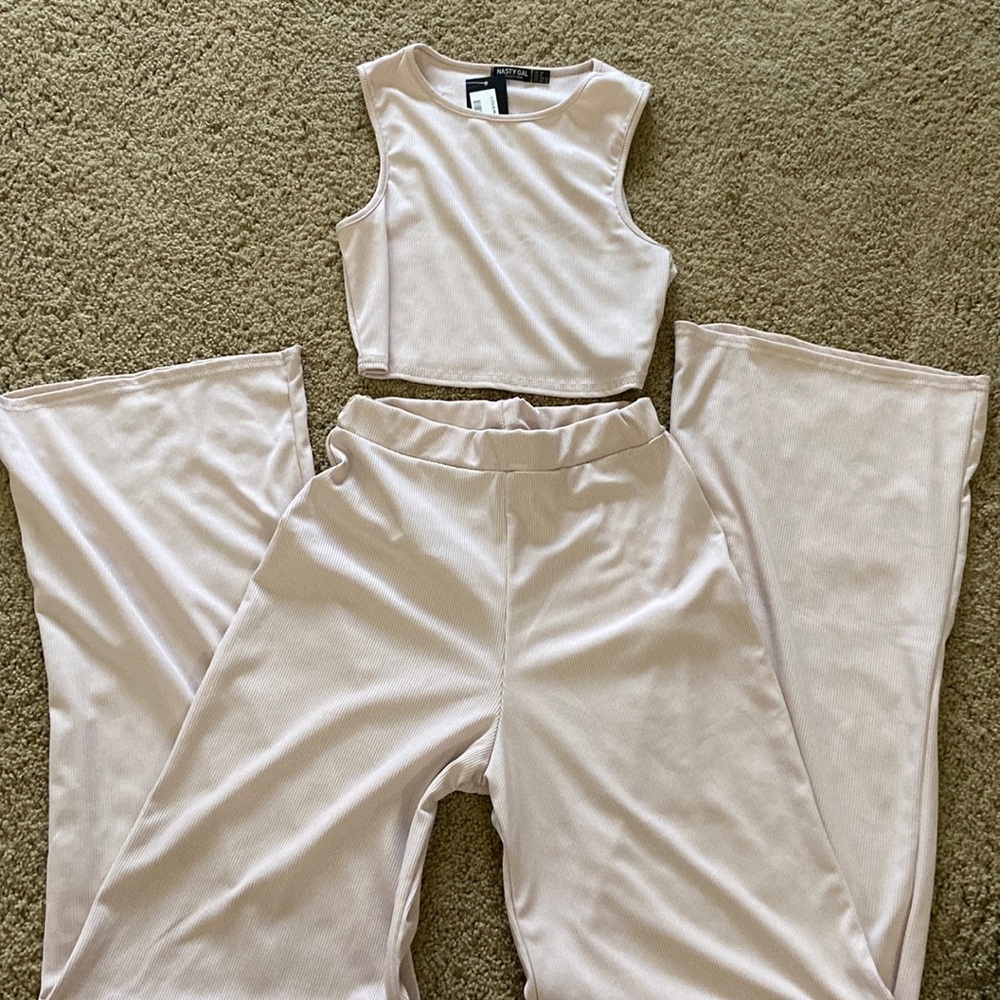 Wide leg pant set